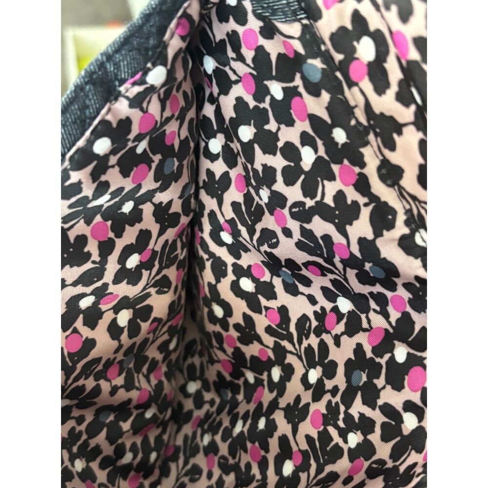 VERA BRADLEY CARSON NORTH SOUTH TOTE IN NAVY DENIM - Picture 4 of 5